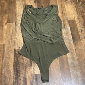Fashion nova olive green bodysuit